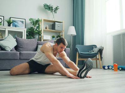 Soft lighting in the workout room.